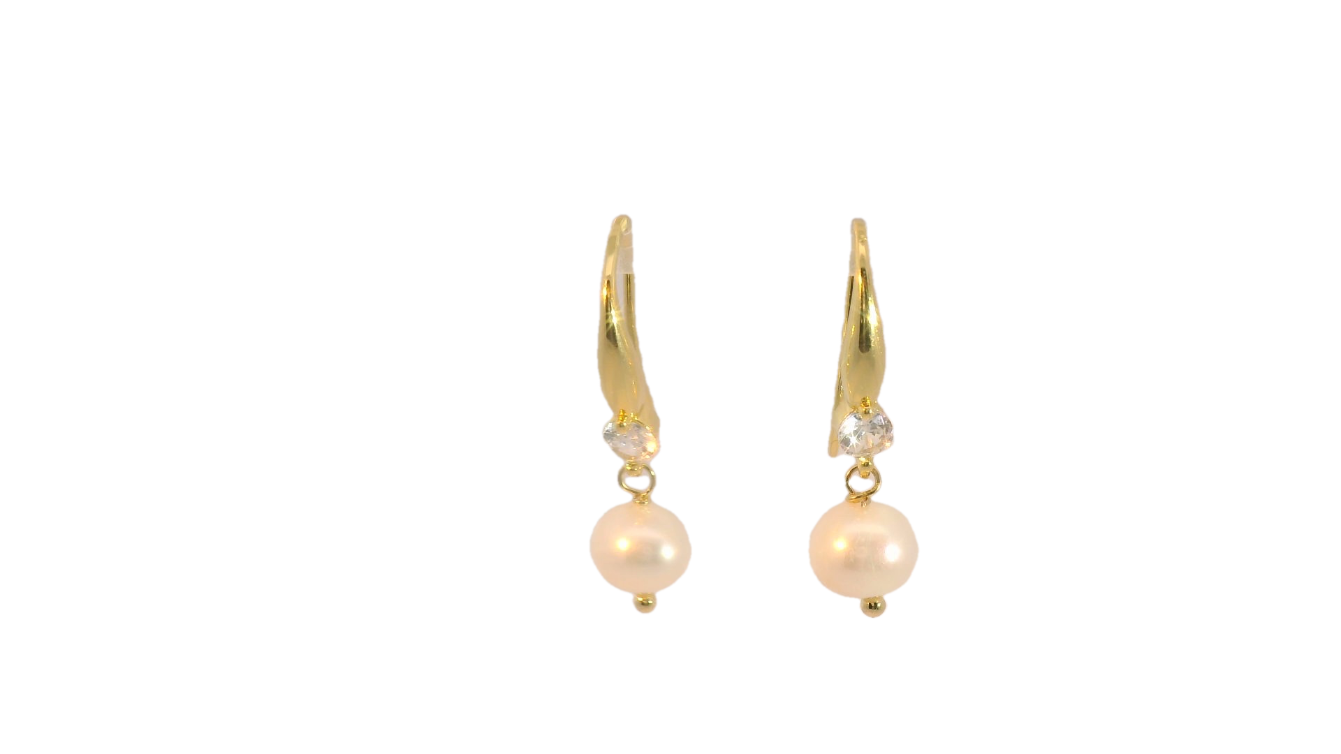 Aretes De Gota Slim Perla Zirc